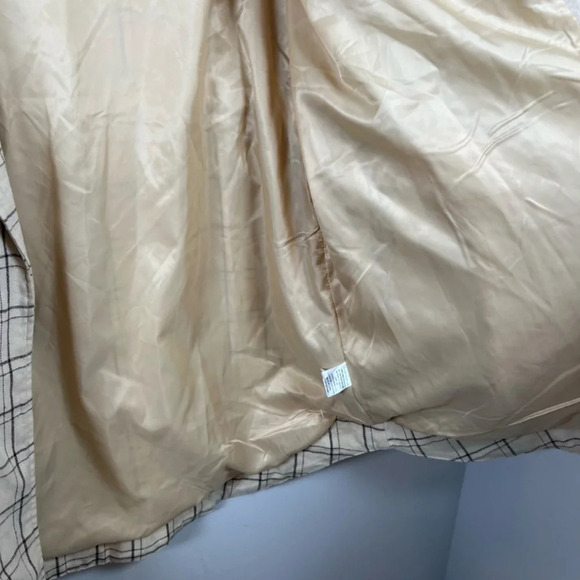 Cozy Co Women's Harper Plaid Jacket Beige Button Up Lined Shacket Layering Large - Picture 7 of 13